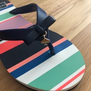 Kate Spade Striped Flip Flops